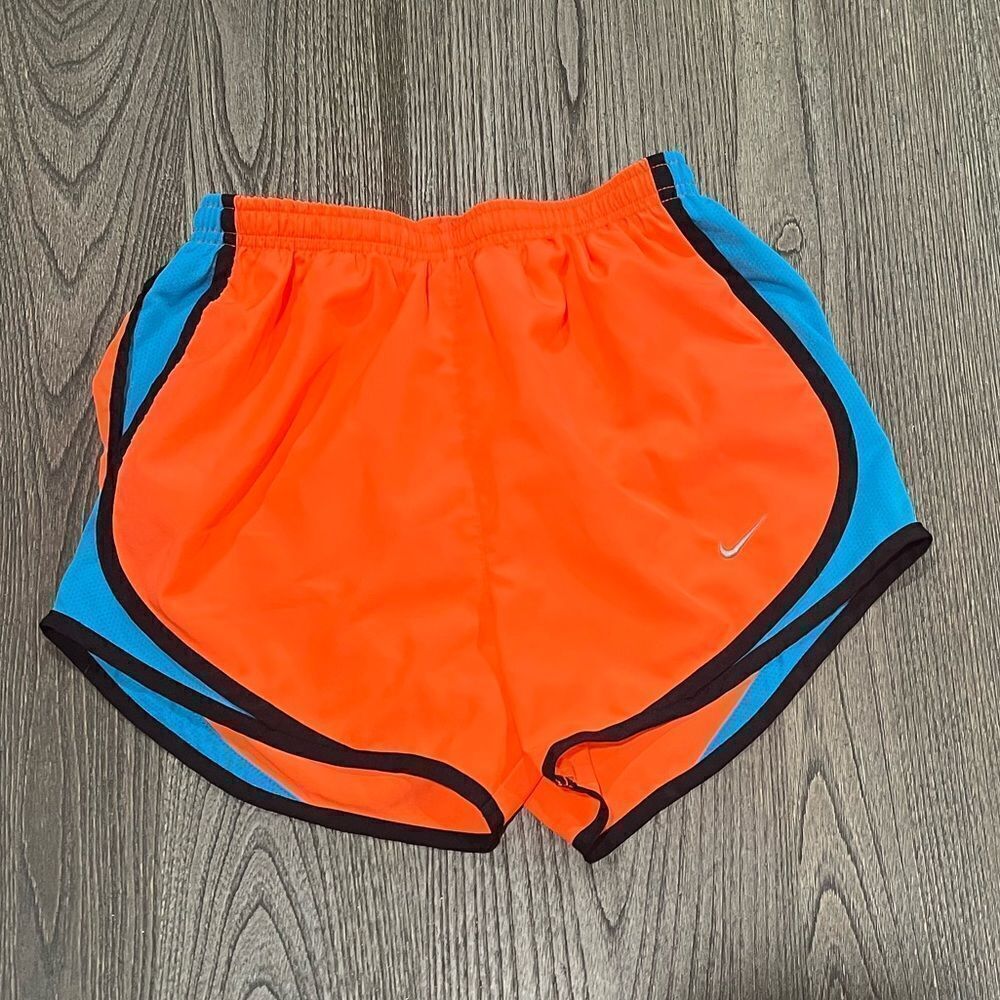 Nike Womens Red Blue Elastic Waist Dri-FIT Track Shorts Size XS